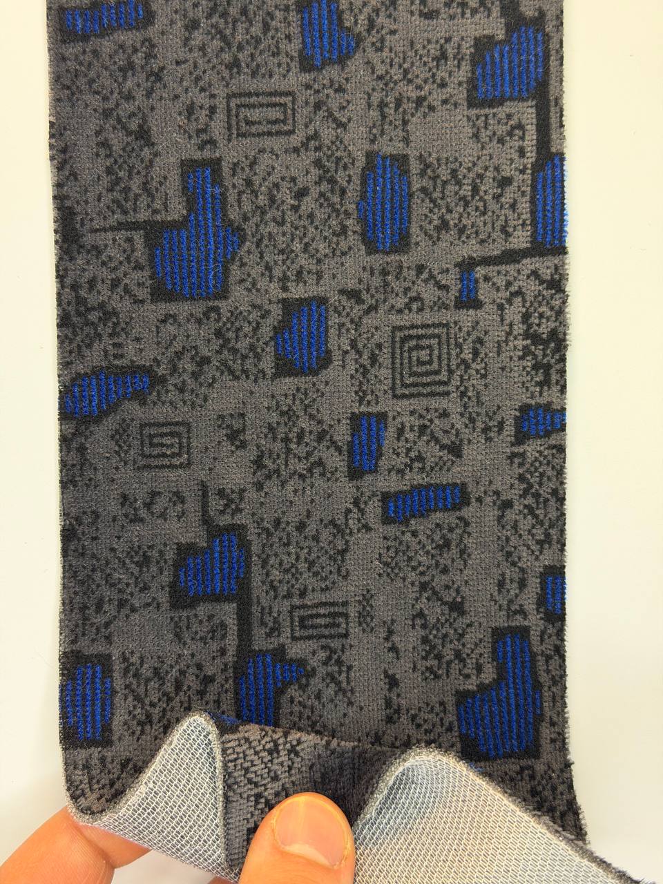 Велюр автомобільний Lara синя