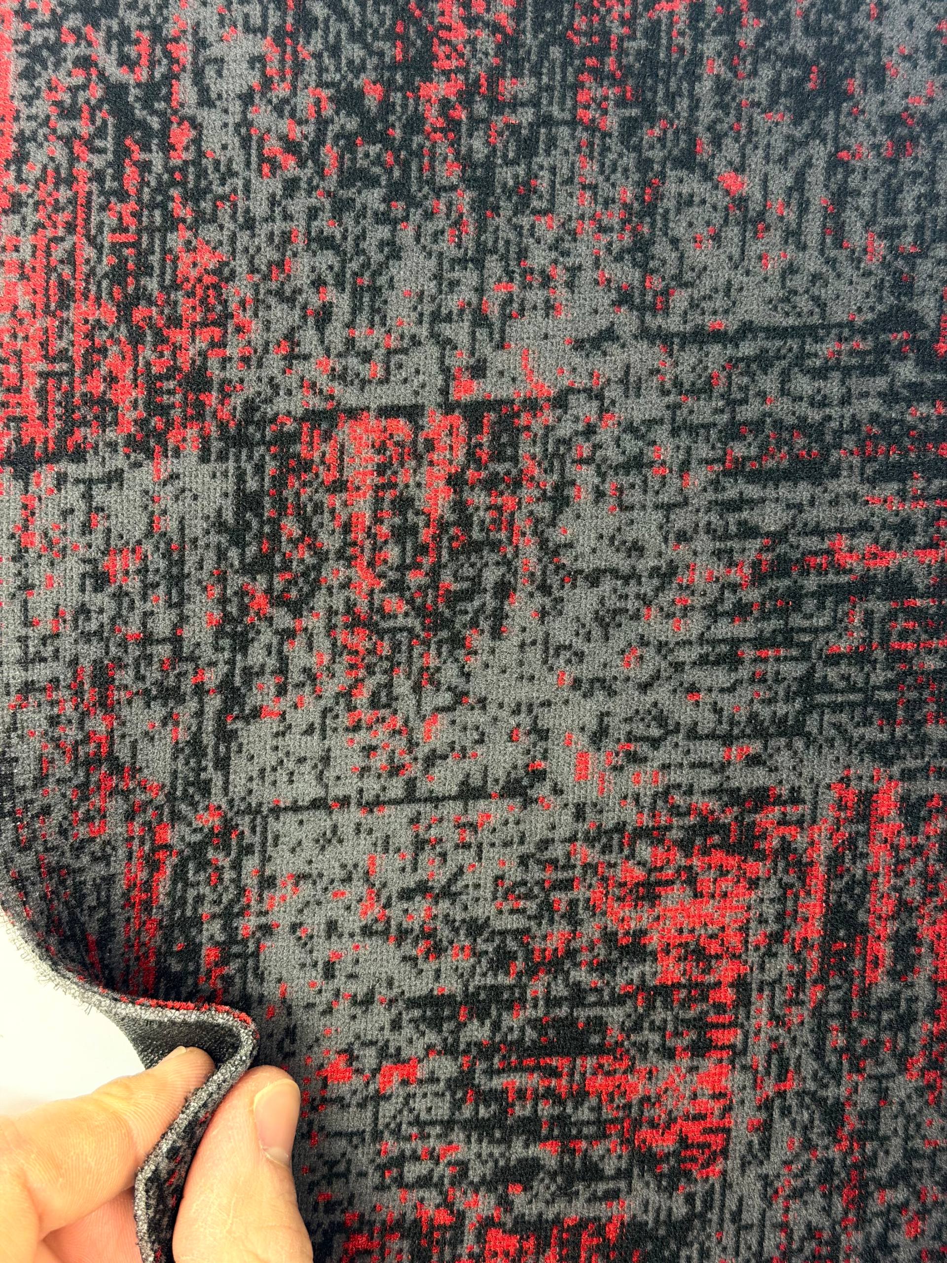 Велюр автомобільний Munich червоний